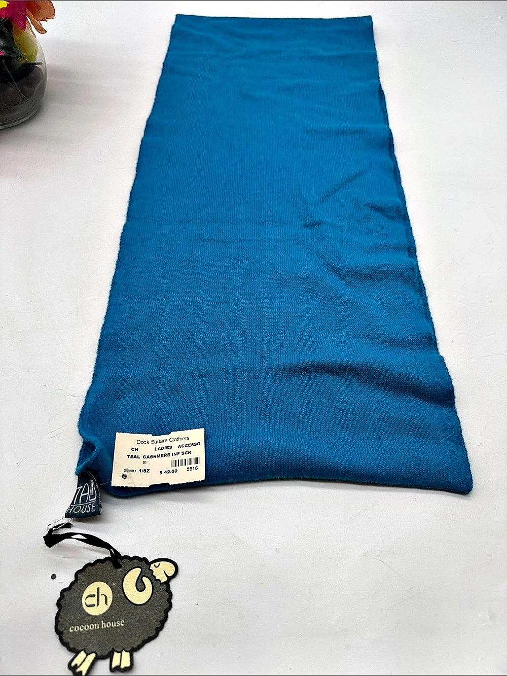 Cocoon House Teal Cashmere Infinity Scarf Cashmere Infinity Scarf in Blue NWT